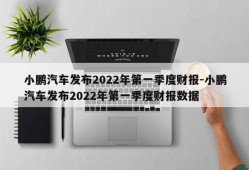 小鹏汽车发布2022年第一季度财报-小鹏汽车发布2022年第一季度财报数据