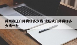 滁州液压升降货梯多少钱-液压式升降货梯多少钱一台