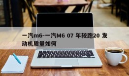 一汽m6-一汽M6 07 年较跑20 发动机质量如何