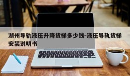 湖州导轨液压升降货梯多少钱-液压导轨货梯安装说明书