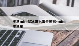 宝马mini就冰淇淋事件道歉-mini 宝马车