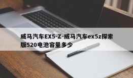 威马汽车EX5-Z-威马汽车ex5z探索版520电池容量多少