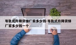 导轨式升降货梯厂家多少钱-导轨式升降货梯厂家多少钱一个