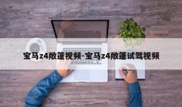 宝马z4敞篷视频-宝马z4敞篷试驾视频