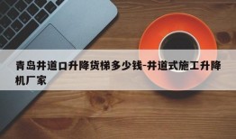 青岛井道口升降货梯多少钱-井道式施工升降机厂家