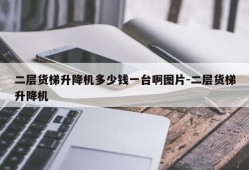 二层货梯升降机多少钱一台啊图片-二层货梯升降机