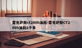 雷克萨斯ct200h油耗-雷克萨斯CT200h油耗8个多