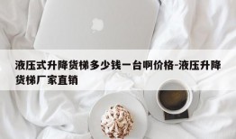 液压式升降货梯多少钱一台啊价格-液压升降货梯厂家直销