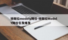 特斯拉modely降价-特斯拉ModelY降价引发爆发