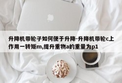 升降机带轮子如何便于升降-升降机带轮c上作用一转矩m,提升重物a的重量为p1