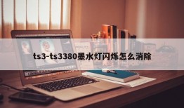 ts3-ts3380墨水灯闪烁怎么消除