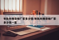 导轨升降货梯厂家多少钱-导轨升降货梯厂家多少钱一套