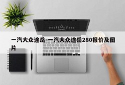 一汽大众途岳-一汽大众途岳280报价及图片