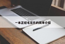 一本正经毛豆片的简单介绍