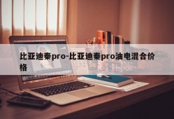 比亚迪秦pro-比亚迪秦pro油电混合价格