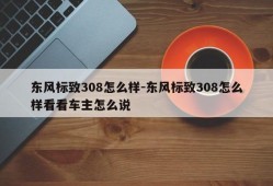 东风标致308怎么样-东风标致308怎么样看看车主怎么说