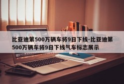 比亚迪第500万辆车将9日下线-比亚迪第500万辆车将9日下线气车标志展示