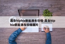 高合hiphiz新能源车价格-高合hiphiz新能源车价格图片