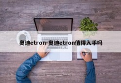 奥迪etron-奥迪etron值得入手吗