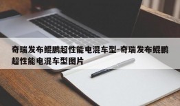 奇瑞发布鲲鹏超性能电混车型-奇瑞发布鲲鹏超性能电混车型图片